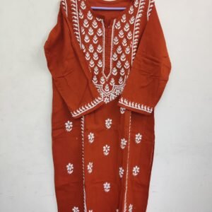 Embroidered Brown Kurti