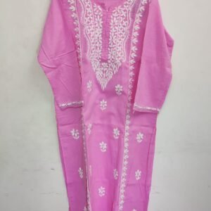 Pink Embroidered Kurti