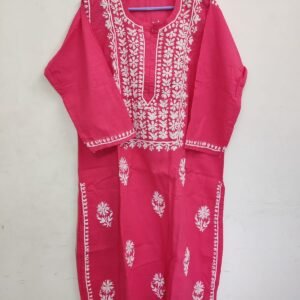 Embroidered Pink Kurti