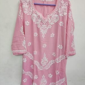 Rayon Cords Set - Size 42 - Color - Pink and White