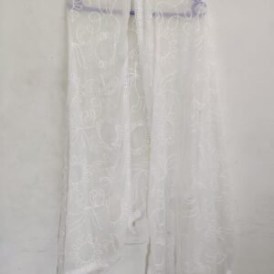 White Embroidered Dupatta Georgette