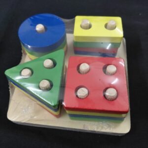 Wooden Geometric Shape Sorter - Square
